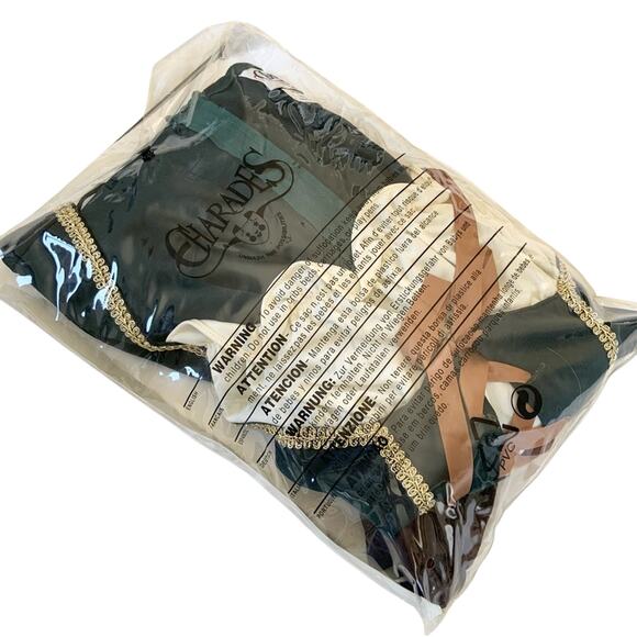 Charades Costumes Robin Hoodie Sexy Dress Green Velvet Size XS NEW Robin Hood - Picture 10 of 13